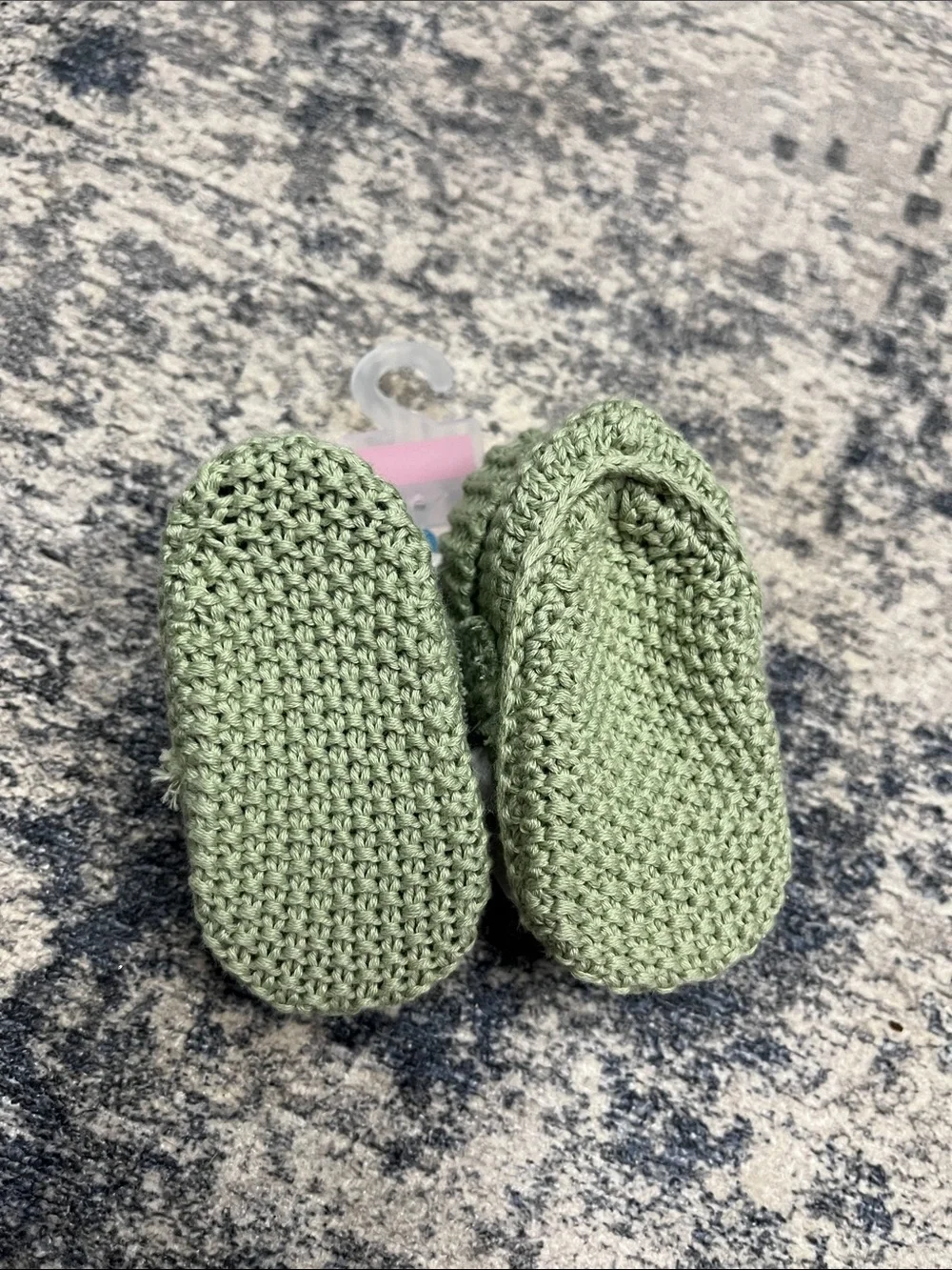 Carter's Green Knit Dinosaur Booties